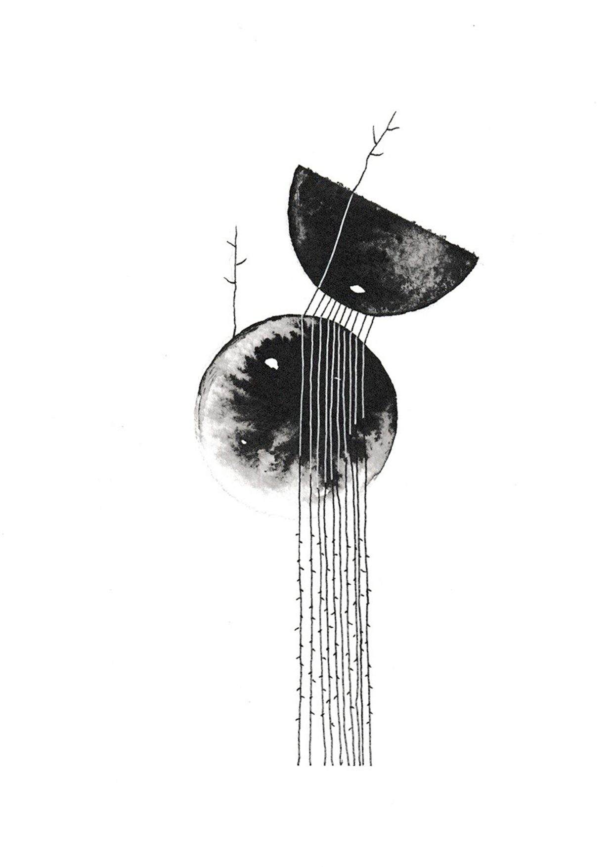 Celestial Roots — Ink - 2025 by Nilu Ghorbani, Düsseldorf